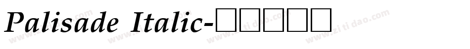 Palisade Italic字体转换